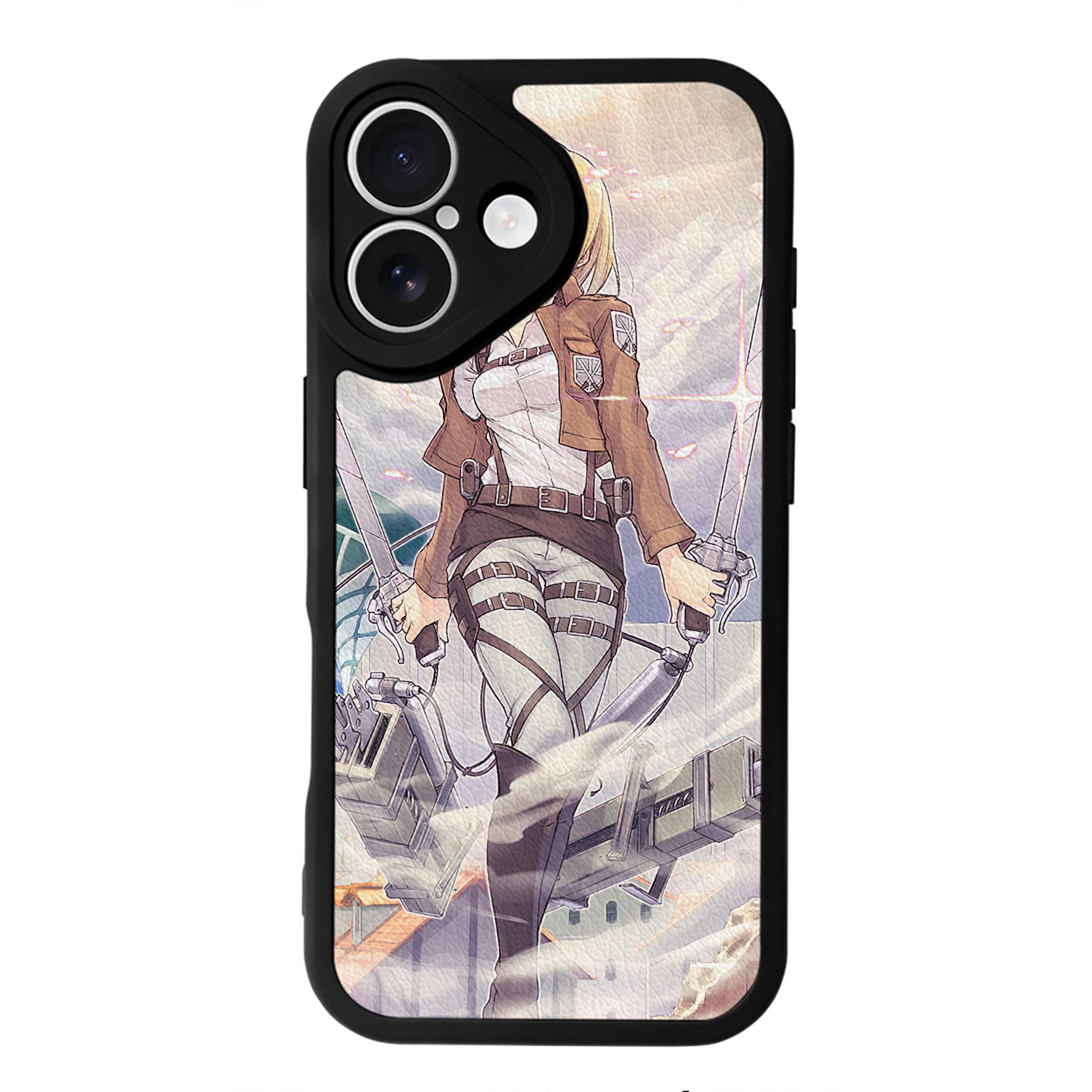 （画像用） 進撃の巨人 Attack on Titan 【iPhone 16シリーズ対応】シリコンスマホケース（レザー調） 材質：シリコン